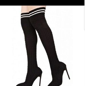Knitted Over the knee boots